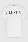 Valentino White cotton T-shirt for men - Decor: logo print. Composition: 100% cotton. Country of manufacture: Italy. Care: specialized cleaning - photo 1