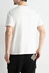 White cotton T-shirt for men Valentino - Decor: logo print. Composition: 100% cotton. Country of manufacture: Italy. Care: specialized cleaning - photo 4