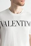 Valentino White cotton T-shirt for men - Decor: logo print. Composition: 100% cotton. Country of manufacture: Italy. Care: specialized cleaning - photo 5