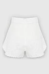 Dolce & Gabbana White linen shorts for women - perforation, openwork pattern. 100% linen. elastic belt. Country of manufacture: Italy. Care: specialized cleaning - photo 7