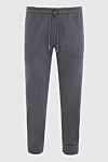 Dolce & Gabbana Men's sports trousers made of cotton and polyester, gray - 70% cotton, 30% polyester. Closure: Elastic waistband with drawstring. Two side pockets, two back patch pockets. Country of manufacture: Italy. Care: specialized cleaning - photo 1