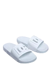 Dolce & Gabbana White rubber slippers for men - logo. 100% rubber. Country of manufacture: Italy. Care: specialized cleaning - photo 3