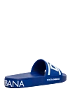 Blue rubber slippers for men Dolce & Gabbana - logo. 100% rubber. Country of manufacture: Italy. Care: specialized cleaning - photo 4