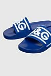 Dolce & Gabbana Blue rubber slippers for men - logo. 100% rubber. Country of manufacture: Italy. Care: specialized cleaning - photo 5