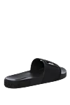 Black rubber slippers for men Dolce & Gabbana - logo. 100% rubber. Country of manufacture: Italy. Care: specialized cleaning - photo 4