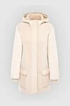 Loro Piana Sheepskin coat made of natural fur beige for women - hood. 100% natural fur, leather. Closure: zipper. two side pockets. Country of manufacture: Italy. Care: specialized cleaning - photo 1