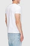 White cotton T-shirt for men Balmain - Decor: logo print. Composition: 100% cotton. Country of manufacture: Italy. Care: specialized cleaning - photo 4