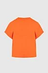 Orange cotton T-shirt for women Balmain - logo, free cut. 100% cotton. Country of manufacture: Italy. Care: specialized cleaning - photo 6