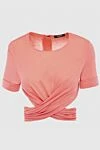 Balmain Top made of cotton and polyester pink for women - 45% cotton, 55% polyester. Country of manufacture: Italy. Care: specialized cleaning - photo 1