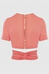 Top made of cotton and polyester pink for women Balmain - 45% cotton, 55% polyester. Country of manufacture: Italy. Care: specialized cleaning - photo 6