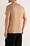 Beige cotton T-shirt for men Balmain - logo print. 100% cotton. Country of manufacture: Italy. Care: specialized cleaning - photo 4