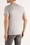 Gray cotton T-shirt for men Balmain - logo. 100% cotton. Country of manufacture: Italy. Care: specialized cleaning - photo 4