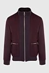 Seraphin Burgundy cashmere jacket for men - 100% cashmere. Closure: Zipper. Two side pockets. Country of manufacture: Italy. Care: specialized cleaning - photo 1