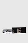 Balmain Men's gray square glasses with golden temples - Frame color: golden. gray. titanium, plastic. Country of manufacture: Italy. Care: specialized cleaning - photo 5