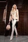 Beige leather jacket for women Balmain - buttons. 100% genuine leather. Closure: buttons. two external side pockets, chest pocket. Country of manufacture: Italy. Care: specialized cleaning - photo 8