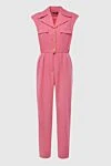 Balmain Pink wool jumpsuit for women - 100% wool. Closure: buttons. two chest pockets, two back pockets. Country of manufacture: Italy. Care: specialized cleaning - photo 1