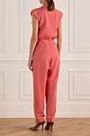 Pink wool jumpsuit for women Balmain - 100% wool. Closure: buttons. two chest pockets, two back pockets. Country of manufacture: Italy. Care: specialized cleaning - photo 4