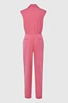 Balmain Pink wool jumpsuit for women - 100% wool. Closure: buttons. two chest pockets, two back pockets. Country of manufacture: Italy. Care: specialized cleaning - photo 7