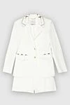 Ermanno Scervino Suit with shorts white for women - 50% linen, 47% modal, 3% elastane. Closure: buttons. two side pockets. Country of manufacture: Italy. Care: specialized cleaning - photo 1