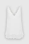 Ermanno Scervino White silk top for women - lace inserts. 100% silk. Country of manufacture: Italy. Care: specialized cleaning - photo 1