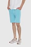 Zilli Blue cotton shorts for men - logo. 100% cotton. Closure: button, zipper. Three side pockets, two back pockets. Country of manufacture: Italy. Care: specialized cleaning - photo 3