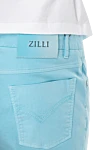 Zilli Blue cotton shorts for men - logo. 100% cotton. Closure: button, zipper. Three side pockets, two back pockets. Country of manufacture: Italy. Care: specialized cleaning - photo 5