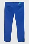 Blue cotton trousers for men Zilli - 98% cotton, 2% elastane. Closure: button, zipper. three side, two back pockets. Country of manufacture: Italy. Care: specialized cleaning - photo 6