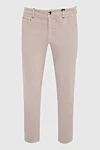 Zilli Beige cotton and cashmere pants for men - 95% cotton, 3% cashmere, 2% elastane. Closure: button, zipper. three side, two back pockets. Country of manufacture: Italy. Care: specialized cleaning - photo 1