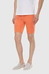 Zilli Men's summer cotton shorts in bright orange (markdown) - 98% cotton, 2% elastane. Fastener: zipper, button. two side pockets, two back pockets. Country of manufacture: Italy. Care: specialized cleaning - photo 3