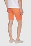 Men's summer cotton shorts in bright orange (markdown) Zilli - 98% cotton, 2% elastane. Fastener: zipper, button. two side pockets, two back pockets. Country of manufacture: Italy. Care: specialized cleaning - photo 4