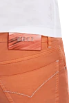 Zilli Men's summer cotton shorts in bright orange (markdown) - 98% cotton, 2% elastane. Fastener: zipper, button. two side pockets, two back pockets. Country of manufacture: Italy. Care: specialized cleaning - photo 5