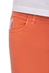 Men's summer cotton shorts in bright orange (markdown) Zilli - 98% cotton, 2% elastane. Fastener: zipper, button. two side pockets, two back pockets. Country of manufacture: Italy. Care: specialized cleaning - photo 6