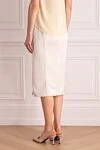 White viscose and linen skirt for women Tom Ford - 54% viscose, 46% linen. zipper. Country of manufacture: Italy. Care: specialized cleaning - photo 4