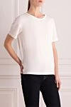 Tom Ford White T-shirt for women - 78% viscose, 14% polyamide, 8% elastane. Country of manufacture: Italy. Care: specialized cleaning - photo 3