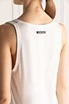 Women's white T-shirt Tom Ford - 78% viscose, 14% polyamide, 8% elastane. Country of manufacture: Italy. Care: specialized cleaning - photo 6