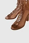 Gianvito Rossi Sandals for women brown with a wicker upper - weaving. genuine leather, textile. Country of manufacture: Italy. Care: specialized cleaning - photo 5