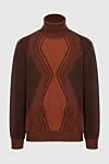 Zilli Cashmere men's golf brown - Geometric pattern. High neck. 100% cashmere. Country of manufacture: Italy. Care: specialized cleaning - photo 1