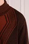 Zilli Cashmere men's golf brown - Geometric pattern. High neck. 100% cashmere. Country of manufacture: Italy. Care: specialized cleaning - photo 5