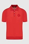 Zilli Cashmere, silk and cotton polo red for men - Diamond pattern. 60% cashmere, 25% silk, 15% cotton. Buttons. Country of manufacture: Italy. Care: specialized cleaning - photo 1