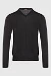 Zilli Cashmere and silk jumper black for men - Neckline. 70% cashmere, 30% silk. Country of manufacture: Italy. Care: specialized cleaning - photo 1