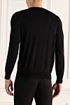 Cashmere and silk jumper black for men Zilli - Neckline. 70% cashmere, 30% silk. Country of manufacture: Italy. Care: specialized cleaning - photo 4