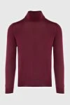 Zilli Men's cashmere and silk burgundy golf shirt. - High neck. 70% cashmere, 30% silk. Country of manufacture: Italy. Care: specialized cleaning - photo 1