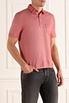 Zilli Cotton and silk polo shirt pink for men - Chest pocket. 50% cotton, 50% silk. Buttons. Country of manufacture: Italy. Care: specialized cleaning - photo 3