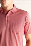 Zilli Cotton and silk polo shirt pink for men - Chest pocket. 50% cotton, 50% silk. Buttons. Country of manufacture: Italy. Care: specialized cleaning - photo 5