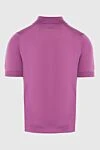 Cotton and silk polo shirt purple for men Zilli - Chest pocket. 60% silk, 40% cotton. Closure: Zipper. Country of manufacture: Italy. Care: specialized cleaning - photo 6