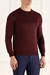 Zilli Cashmere and silk jumper purple for men - Neckline. 60% cashmere, 40% silk. Country of manufacture: Italy. Care: specialized cleaning - photo 3