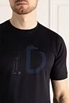 Zilli Black cotton T-shirt for men - print. 100% cotton. Country of manufacture: Italy. Care: specialized cleaning - photo 5