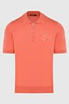 Zilli Cotton, silk and crocodile leather polo orange for men - Brand logo, crocodile leather inserts. 50% cotton, 50% silk, crocodile skin. Closure: Zipper. Country of manufacture: Italy. Care: specialized cleaning - photo 1