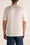 White cotton T-shirt for men Zilli - print. 100% cotton. Country of manufacture: Italy. Care: specialized cleaning - photo 4