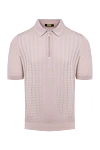 Zilli Cotton and silk polo shirt pink for men - Embossed pattern. 60% silk, 40% cotton. Closure: Zipper. Country of manufacture: Italy. Care: specialized cleaning - photo 1